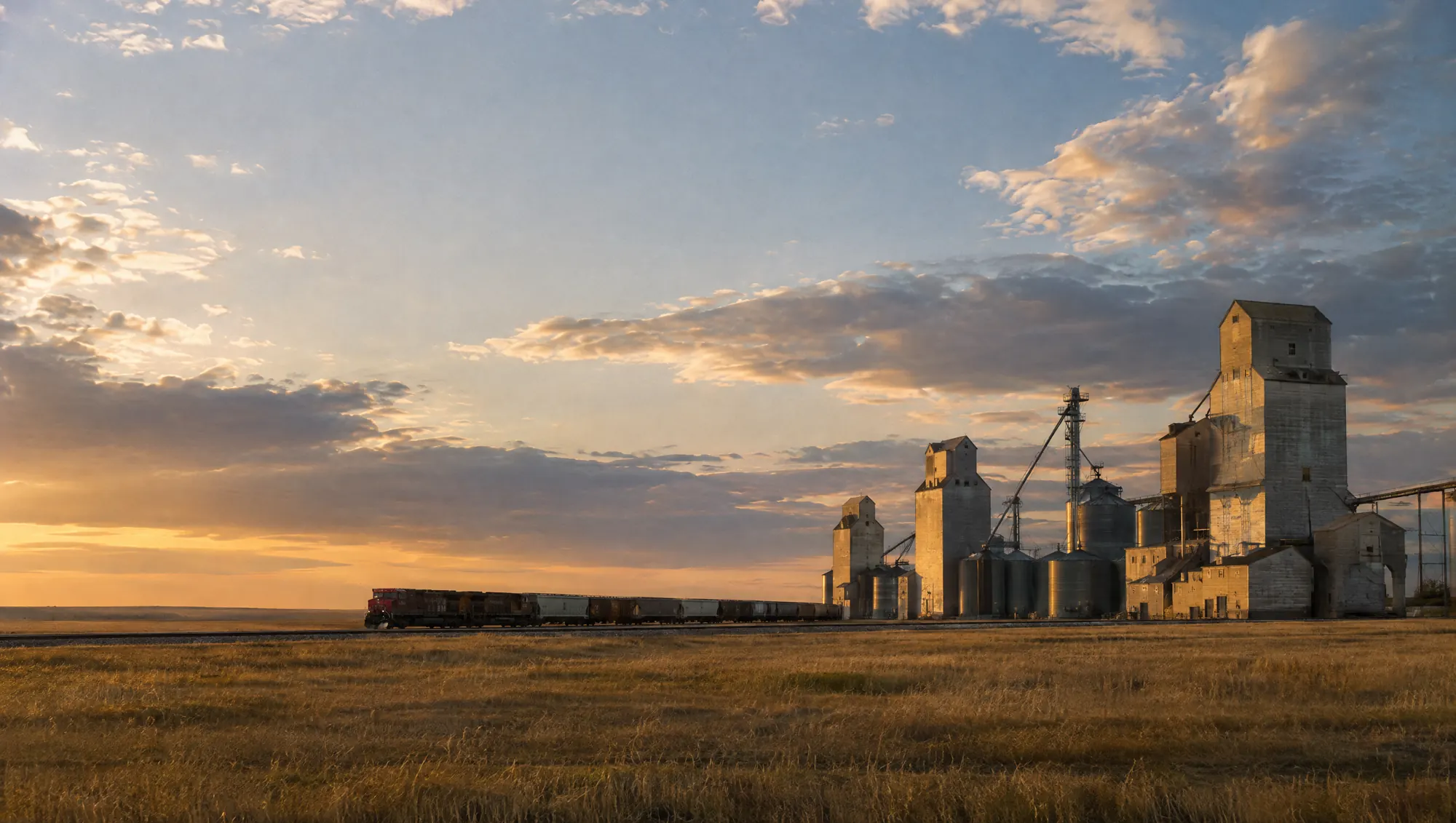 The Canadian prairie at golden hour